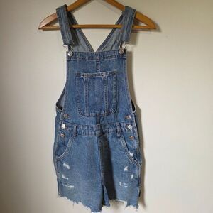 EUC LIKE NEW COTTON ON DENIM SHORTALL / SHORT OVERALL SIZE US 2 / XXS